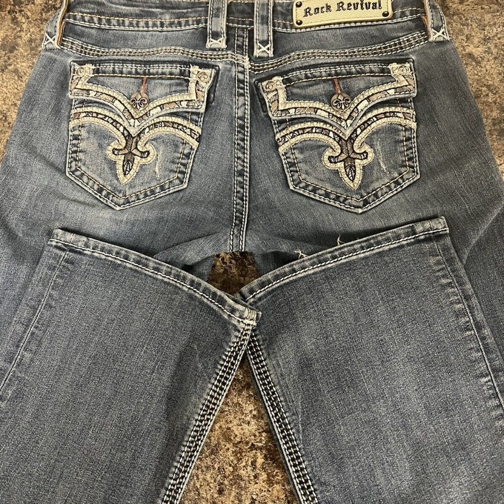 Rock Revival Kaylee boot cut jeans size 27